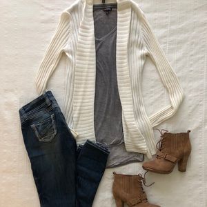 White cardigan